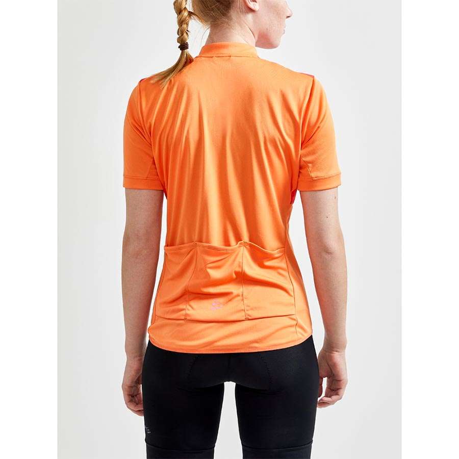 Craft CORE Endurance Logo Fietsshirt Korte Mouwen Oranje Dames