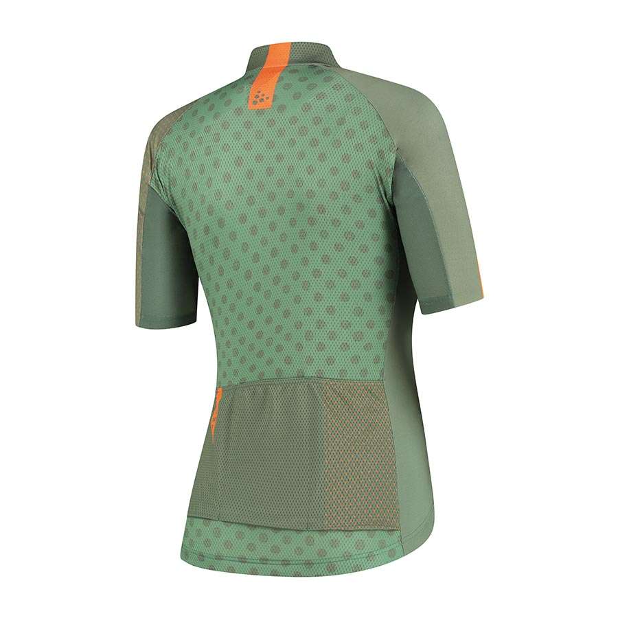 Craft LMTD Fietsshirt Korte Mouwen Groen/Oranje Dames