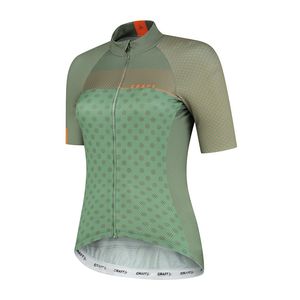 Craft LMTD Fietsshirt Korte Mouwen Groen/Oranje Dames