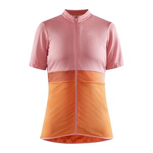 Craft Core Endurance Fietsshirt Korte Mouwen Oranje/Roze Dames