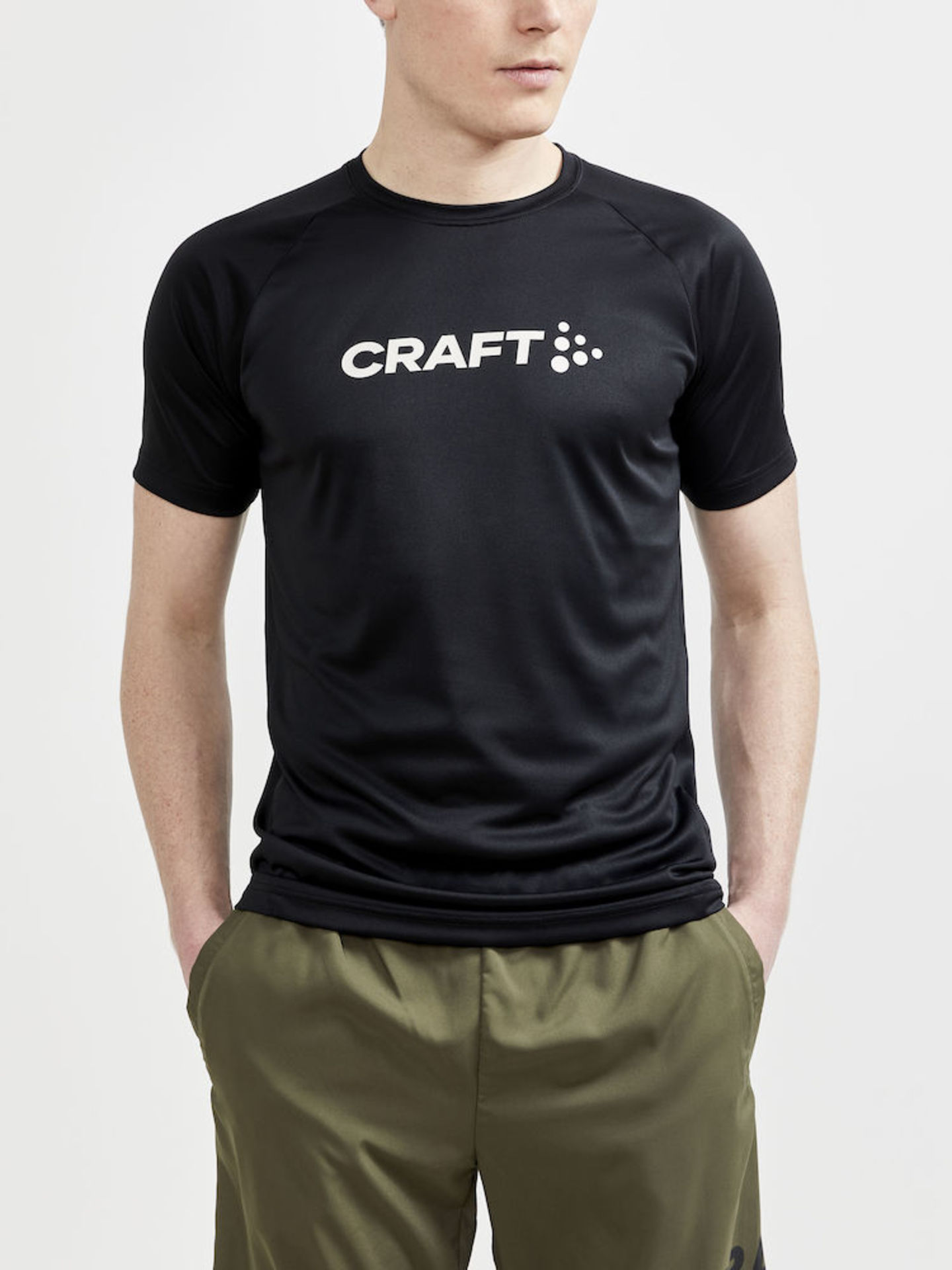 Craft CORE Unifly Logo Hardloopshirt Korte Mouwen Zwart Heren