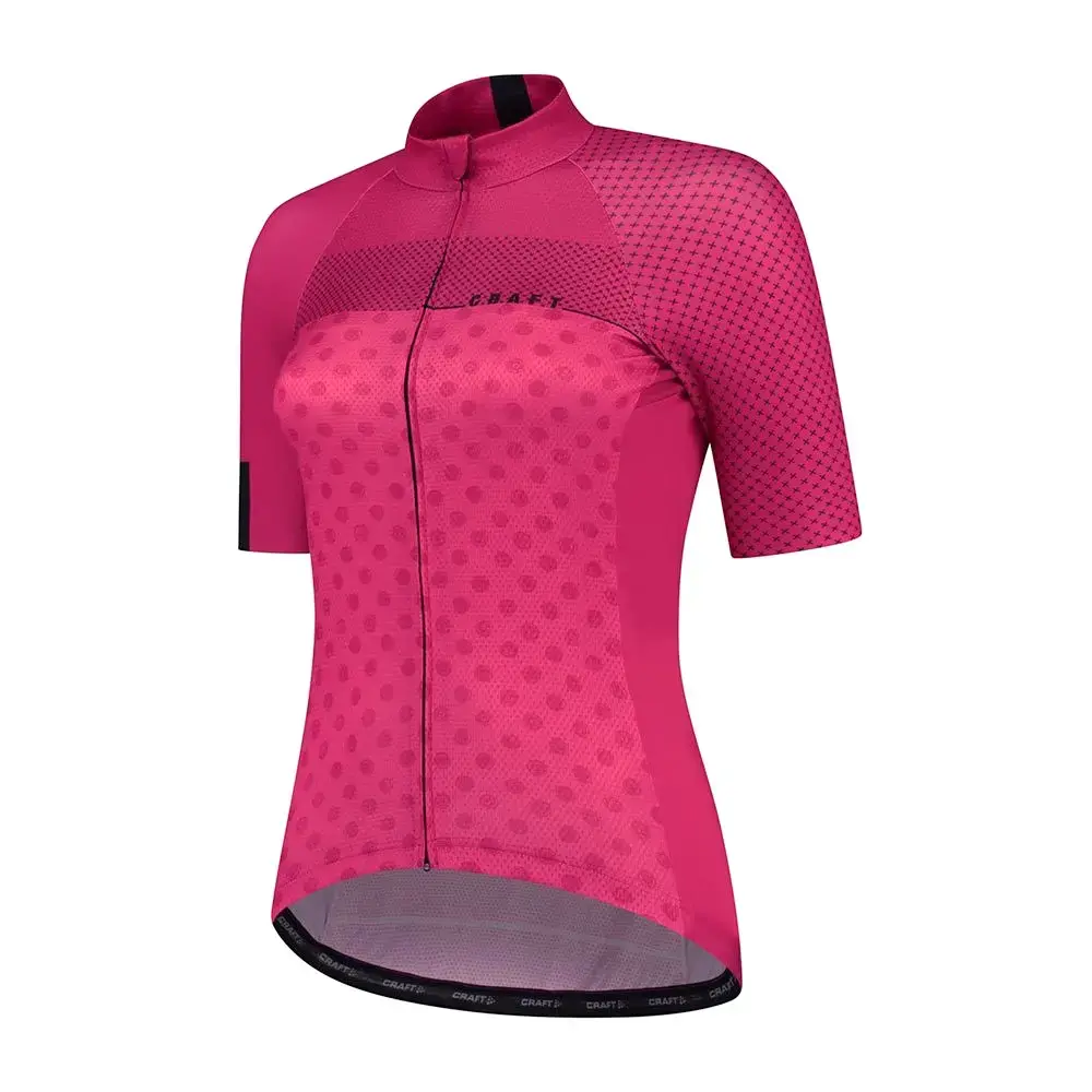 Craft LMTD 2.0 Fietsshirt Korte Mouwen Roze/Zwart Dames