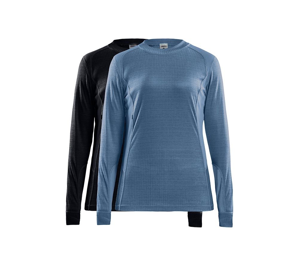 Craft 2-pack Thermoshirt Mouwen Blauw/Zwart Dames je bij Futurumshop.nl