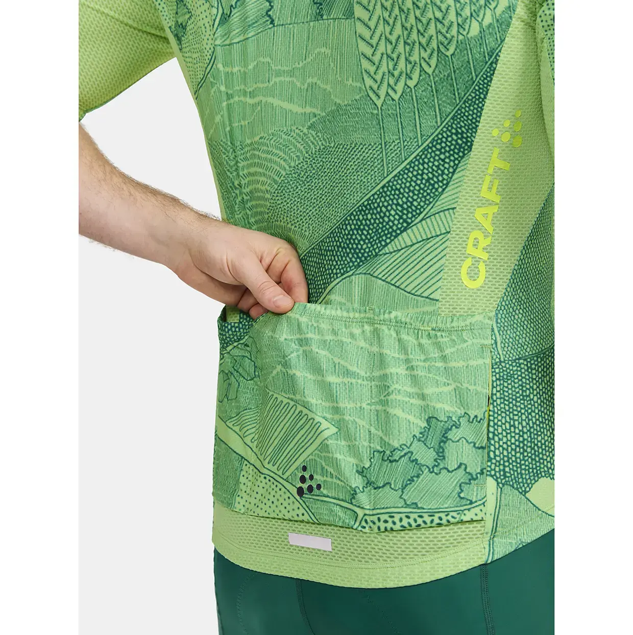 Craft Core Endurance Logo Fietsshirt Korte Mouwen Groen/Groen Heren