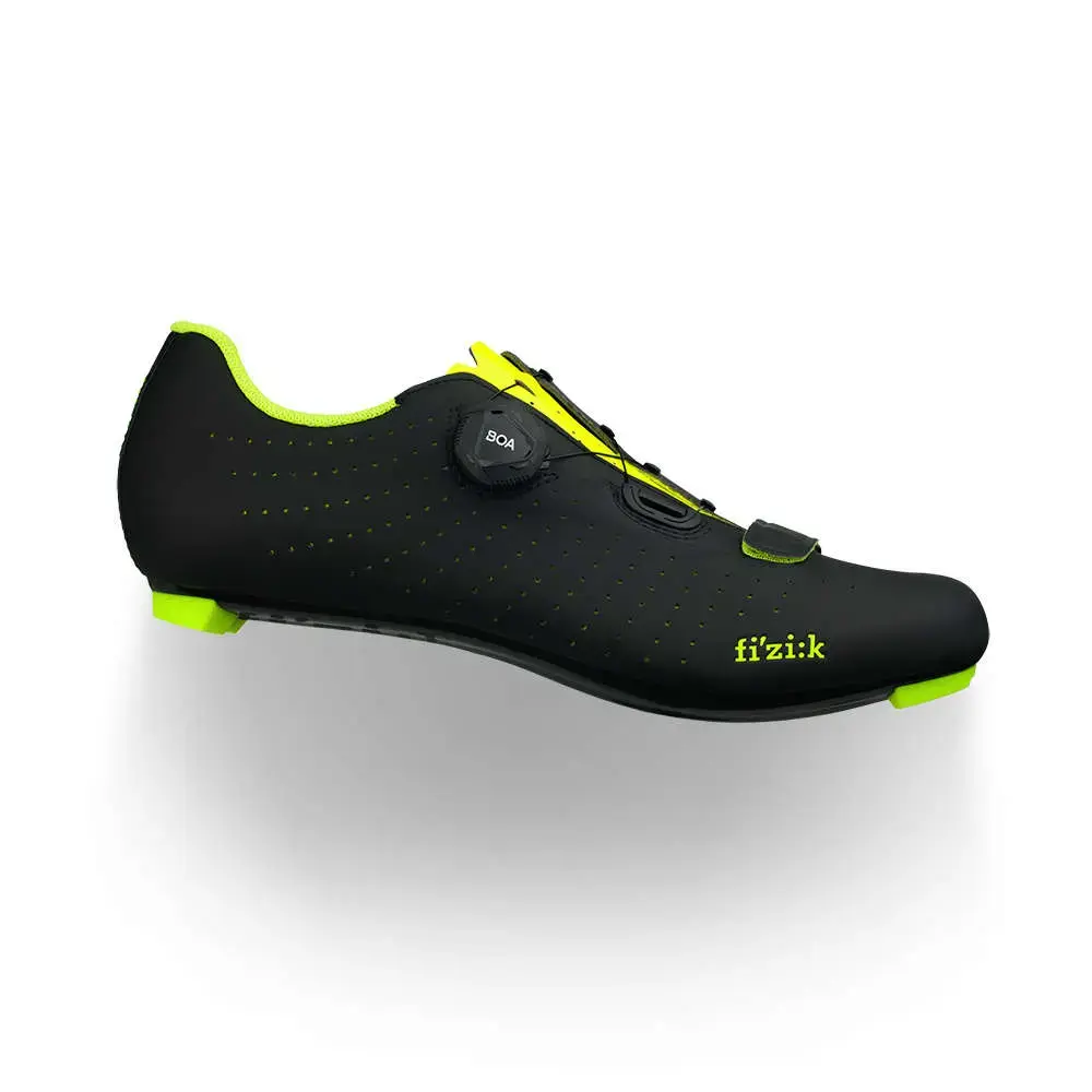 Fizik Tempo Overcurve R5 Wielrenschoenen Zwart/Fluo Geel