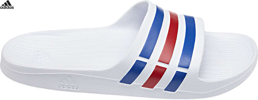 adidas Duramo Slide Slippers Wit/Blauw/Rood Unisex