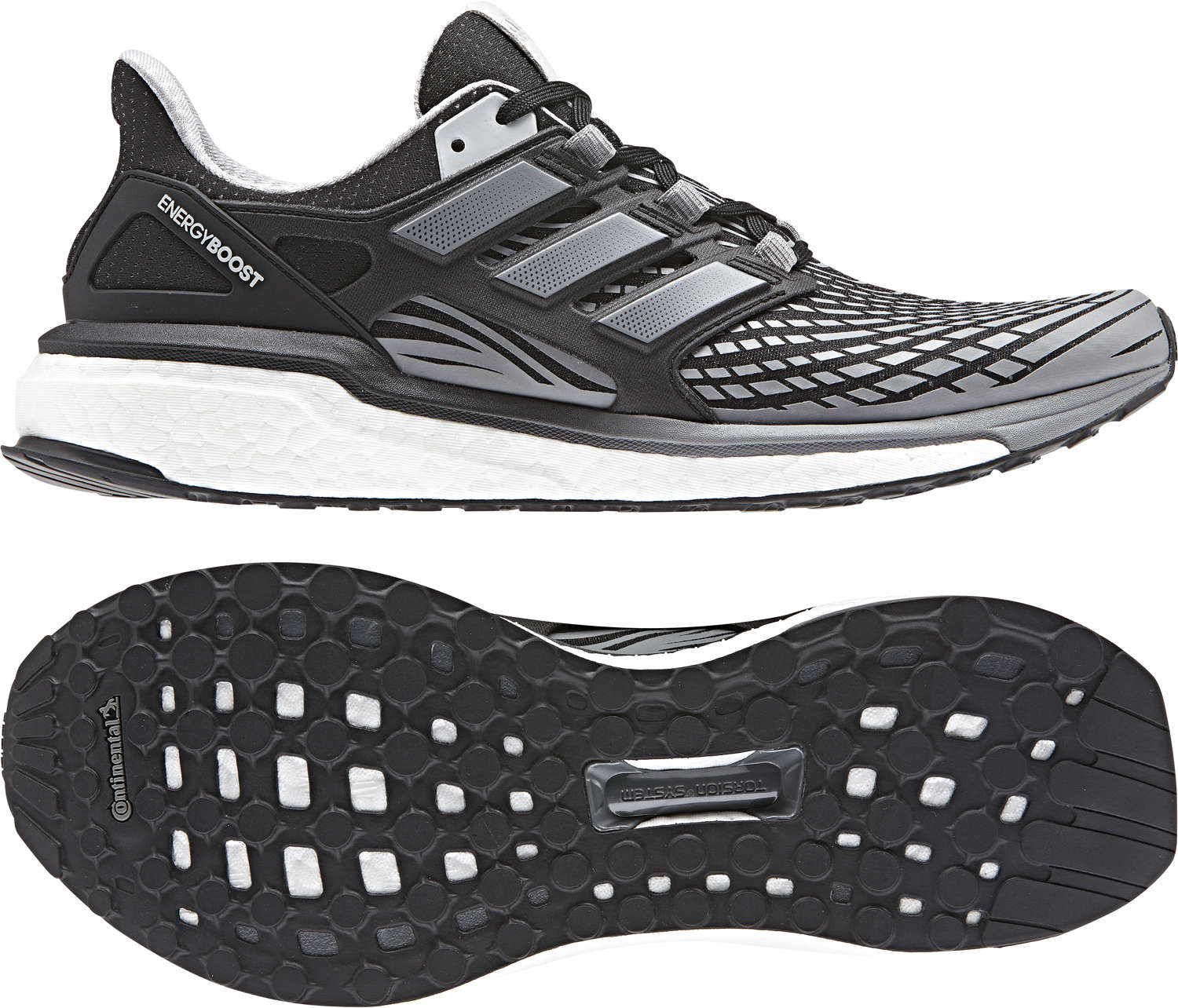 adidas Energy Boost Hardloopschoenen Zwart/Grijs/Wit Heren