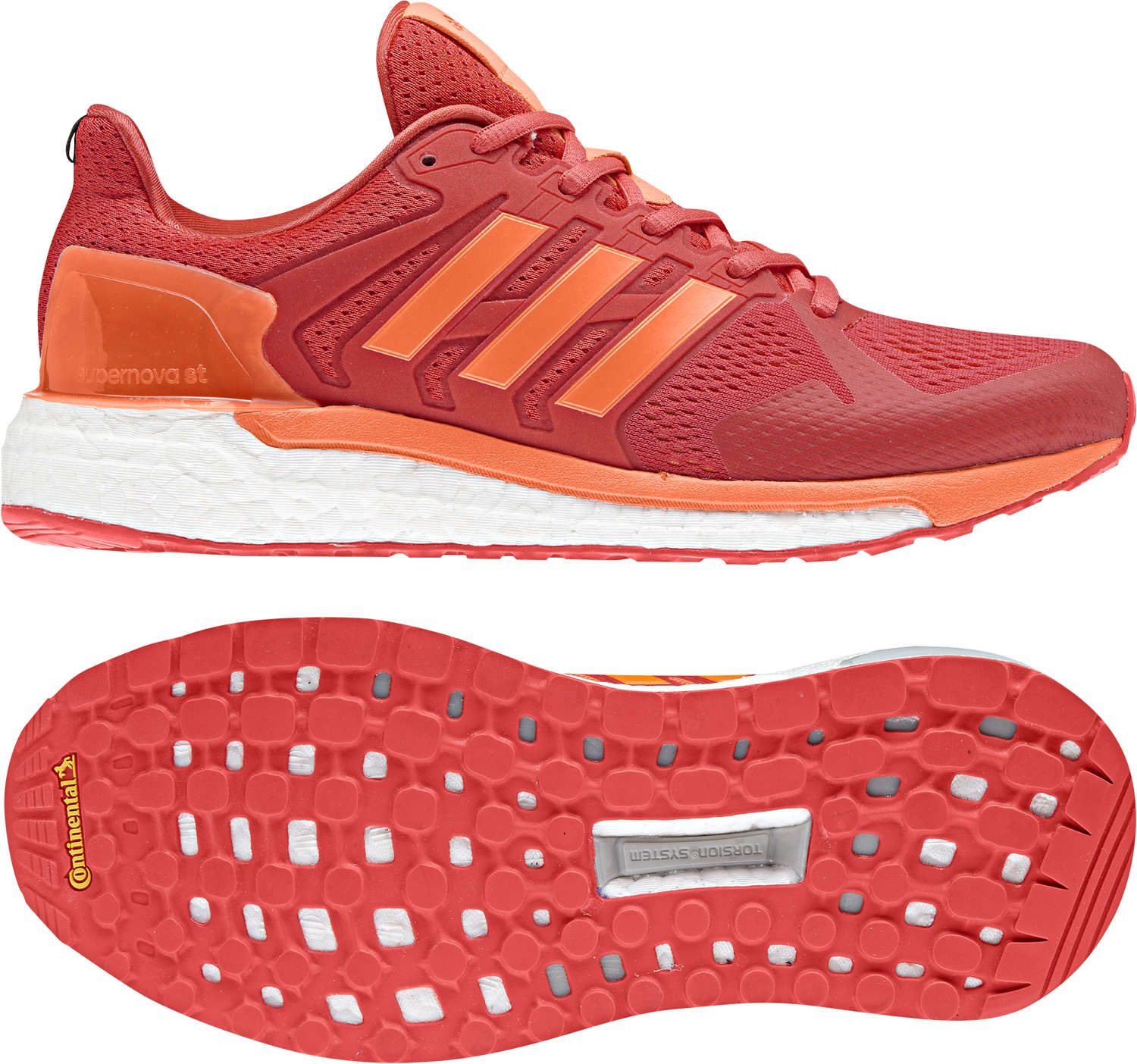 adidas Supernova ST Hardloopschoenen Rood/Oranje Dames