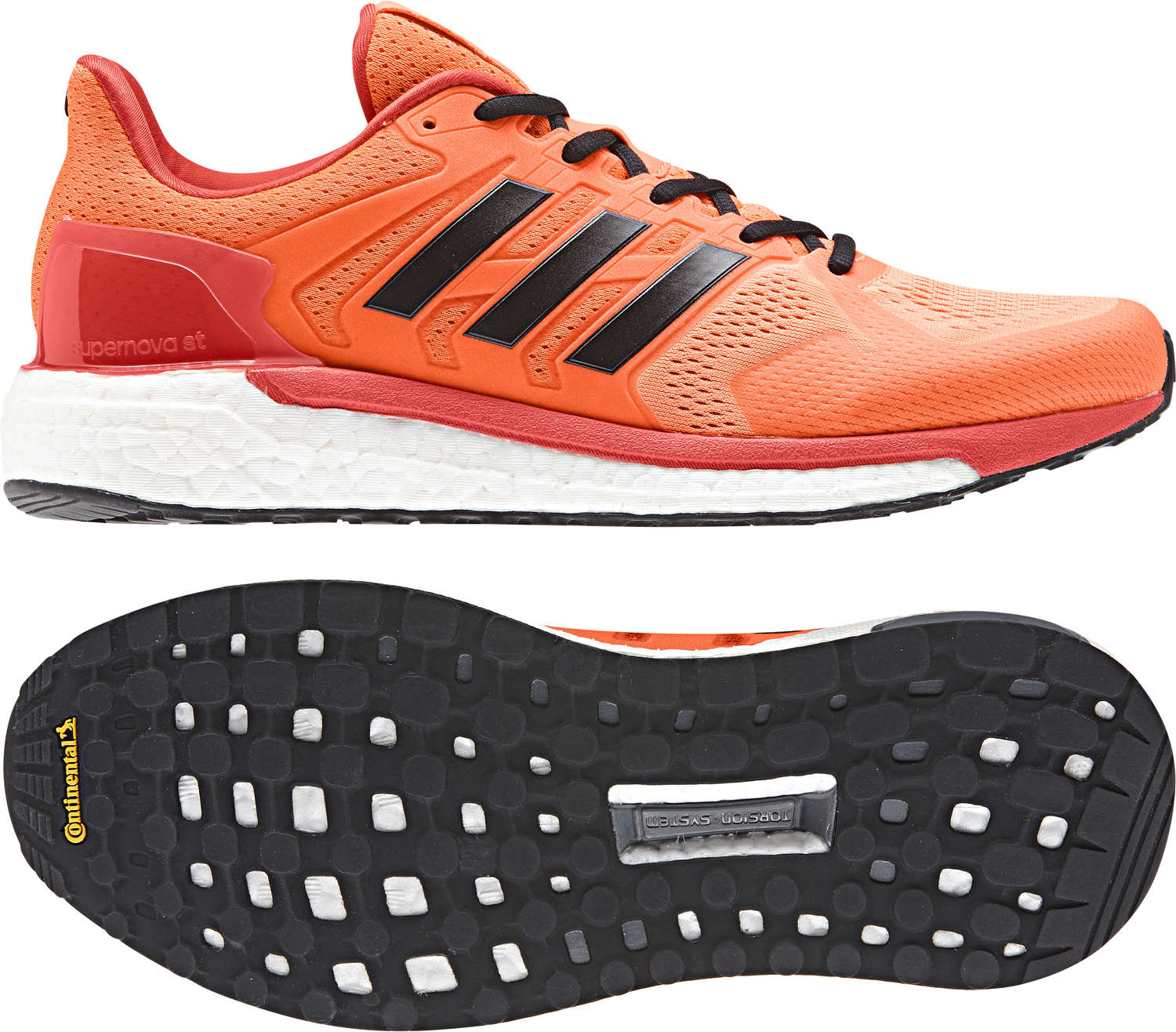 adidas Supernova ST Hardloopschoenen Rood/Zwart/Wit Heren