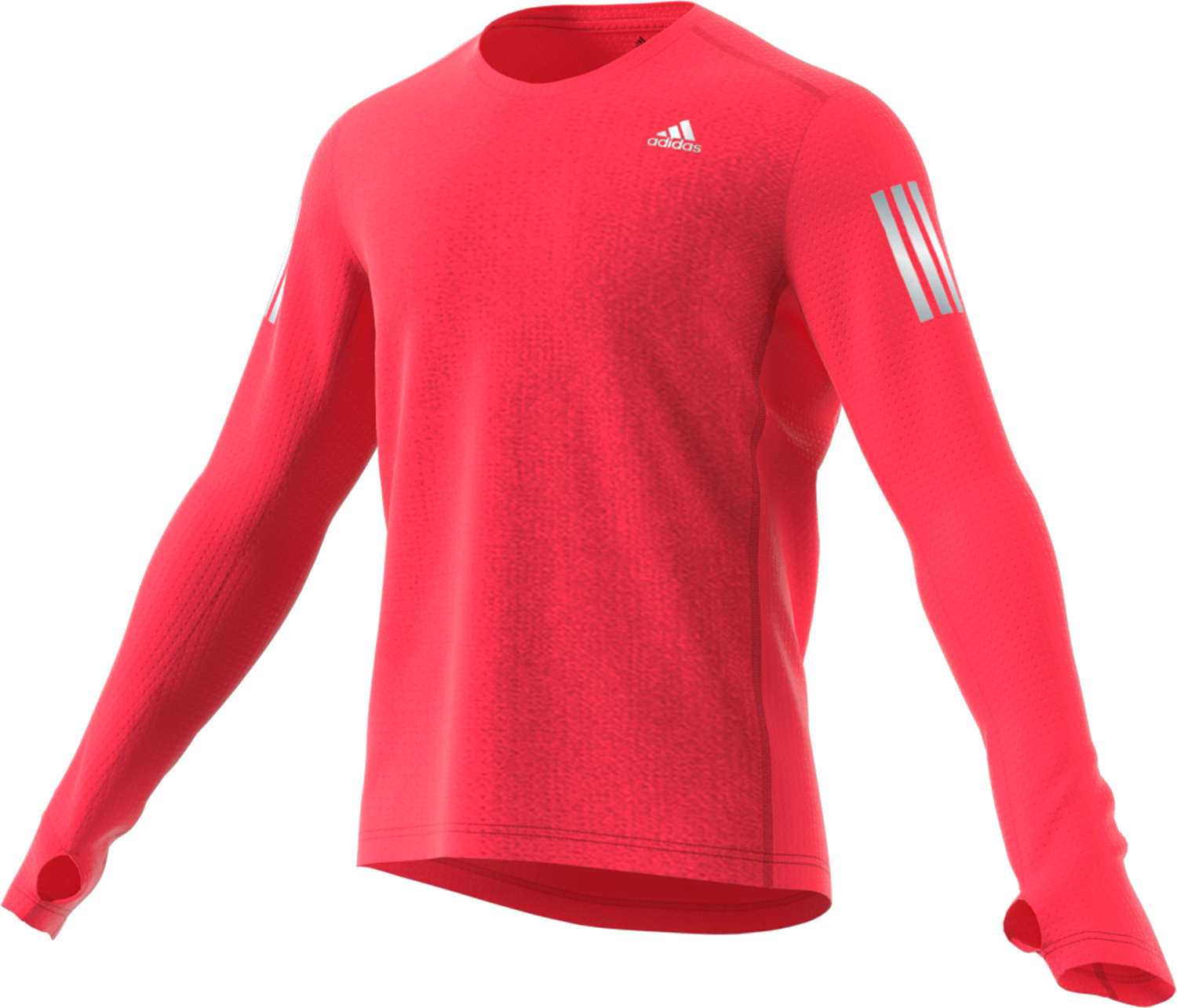 adidas Own The Run Hardloopshirt Lange Mouwen Rood Heren koop je bij Futurumshop