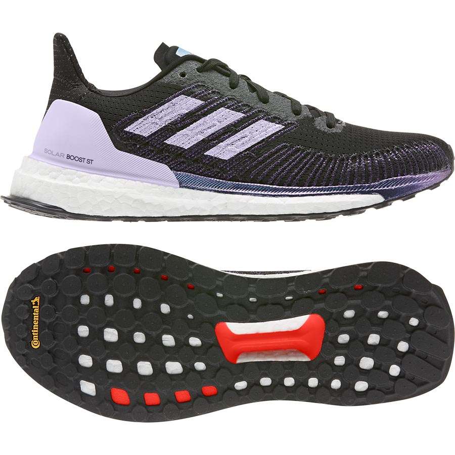 adidas Solar Boost ST 19 Hardloopschoenen Zwart/Grijs/Lila Dames koop je  bij Futurumshop.nl
