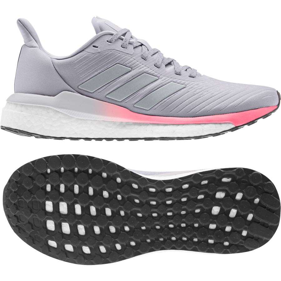 adidas Solar Drive 19 Hardloopschoenen Grijs/Zilver/Roze Dames