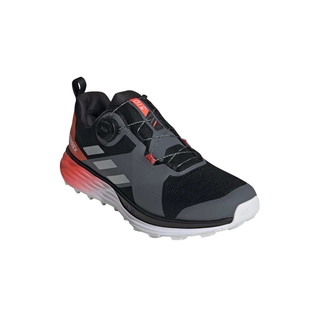 adidas Terrex Two Boa Trail Hardloopschoenen Zwart/Zilver/Rood Heren