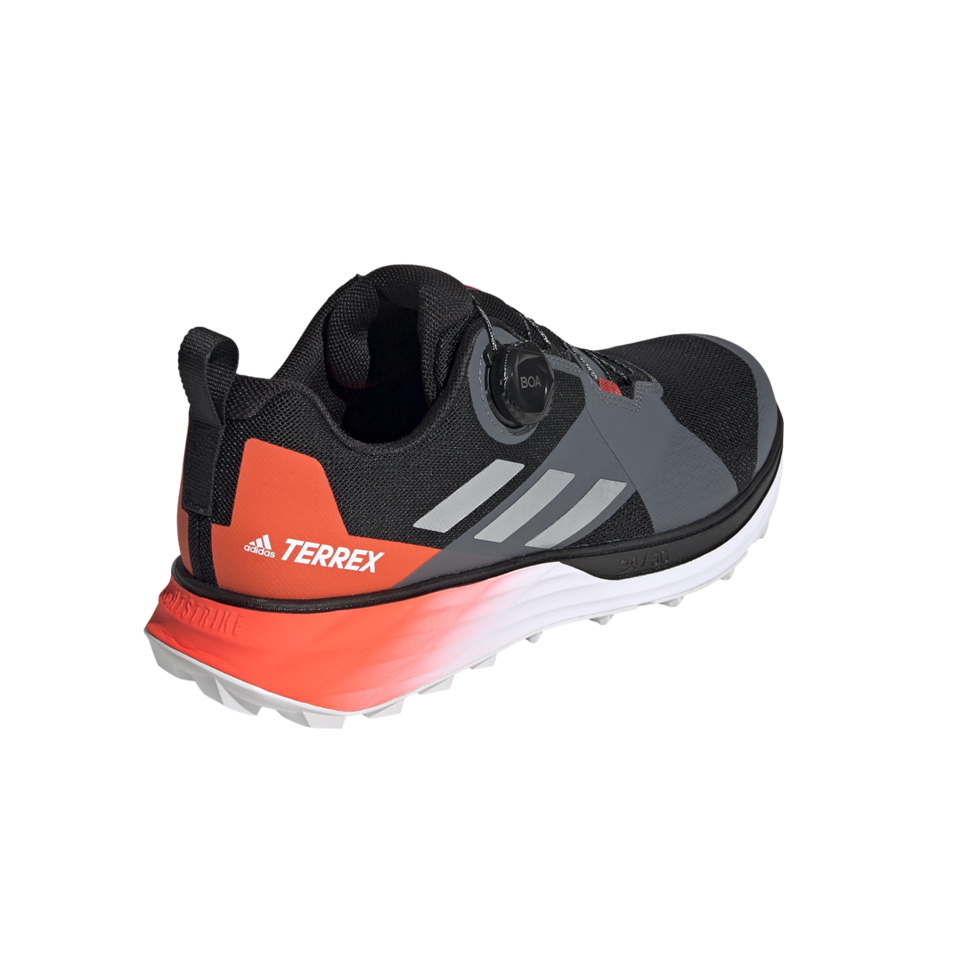 adidas Terrex Two Boa Trail Hardloopschoenen Zwart/Zilver/Rood Heren