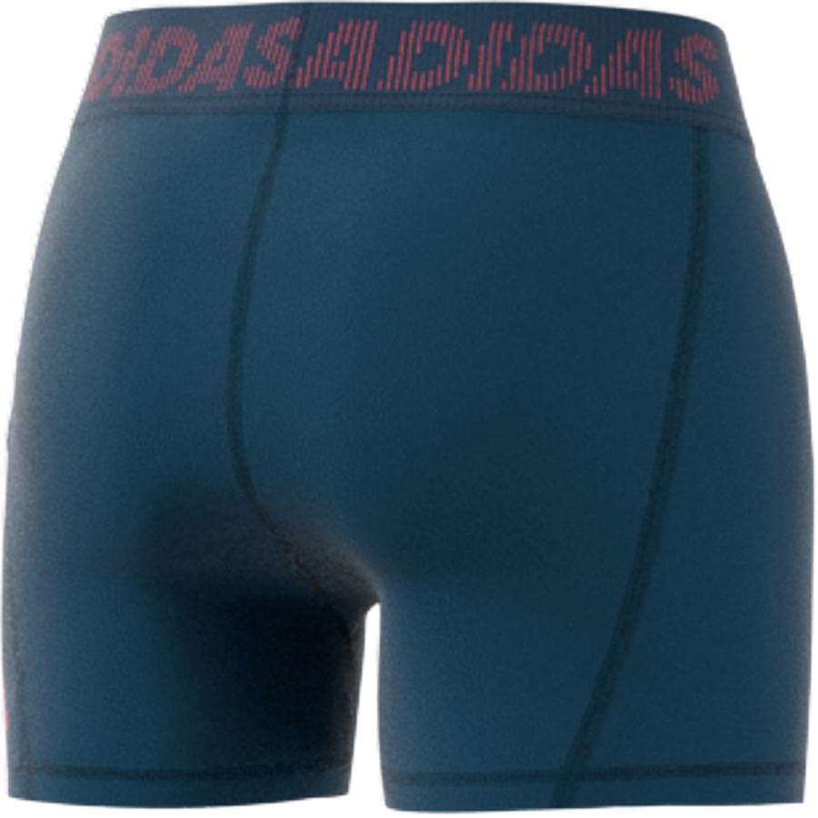 adidas Training Short 3 Bar Hardloopbroek Kort Blauw/Oranje Dames