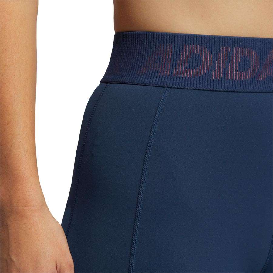 adidas Training Short 3 Bar Hardloopbroek Kort Blauw/Oranje Dames