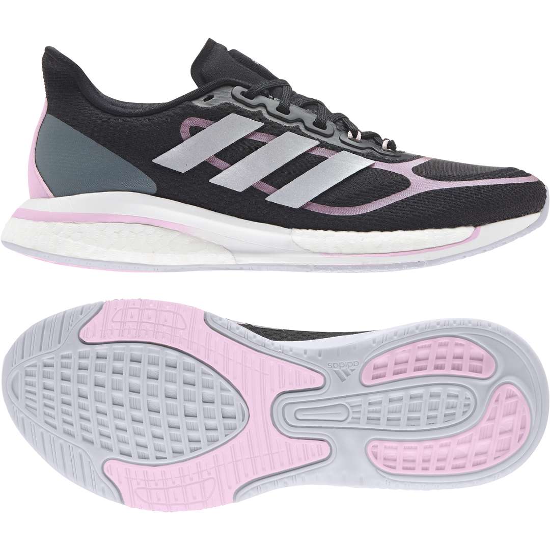 adidas Supernova Plus Hardloopschoenen Grijs/Roze Dames