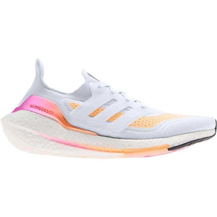 adidas Ultraboost 21 Hardloopschoenen Lichtgrijs/Oranje Dames