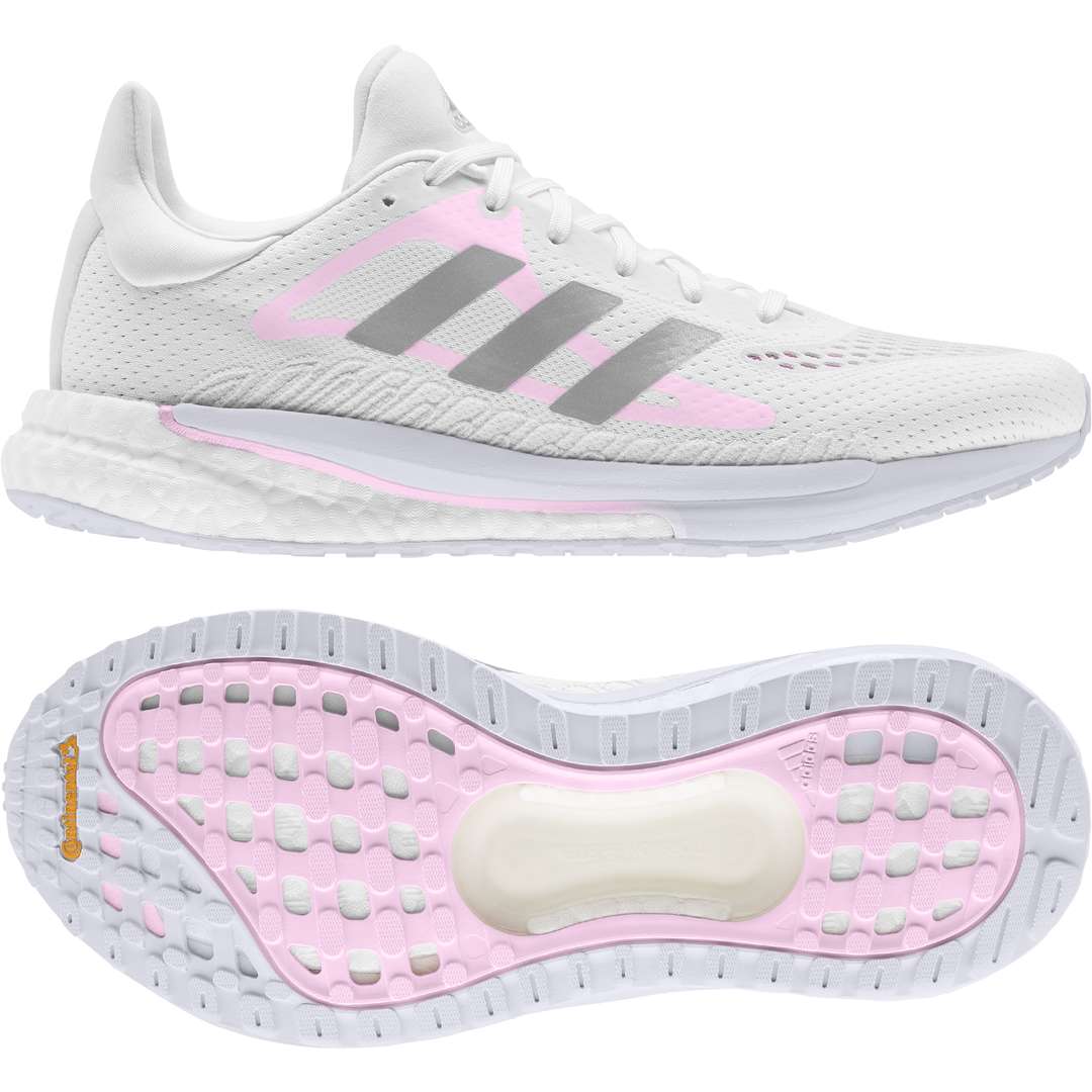 adidas Solar Glide 3 Hardloopschoenen Wit/Zilver Dames