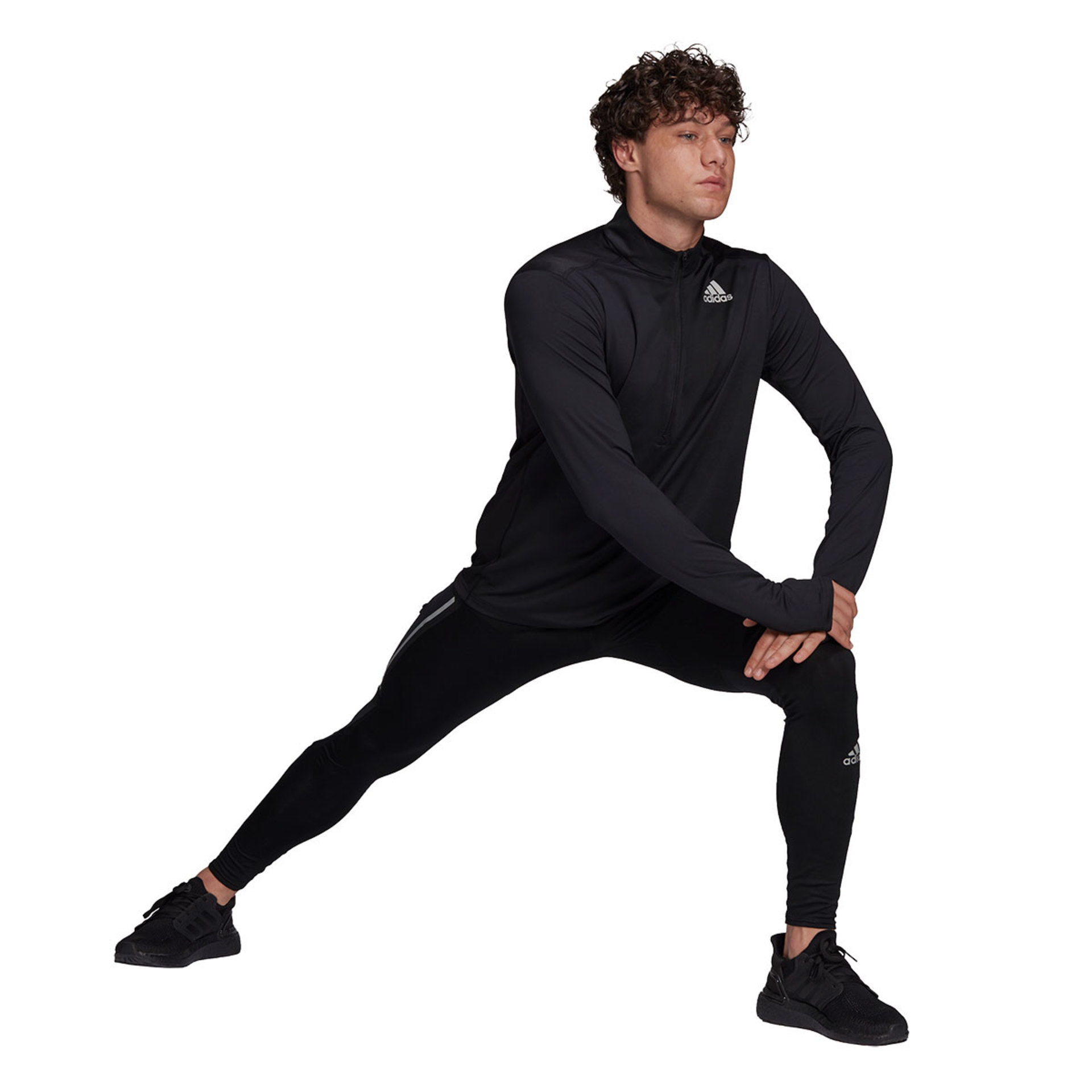 adidas Own The Run 1 2 Zip Response Hardloopshirt Lange Mouwen Zwart Heren koop je bij Futurumshop