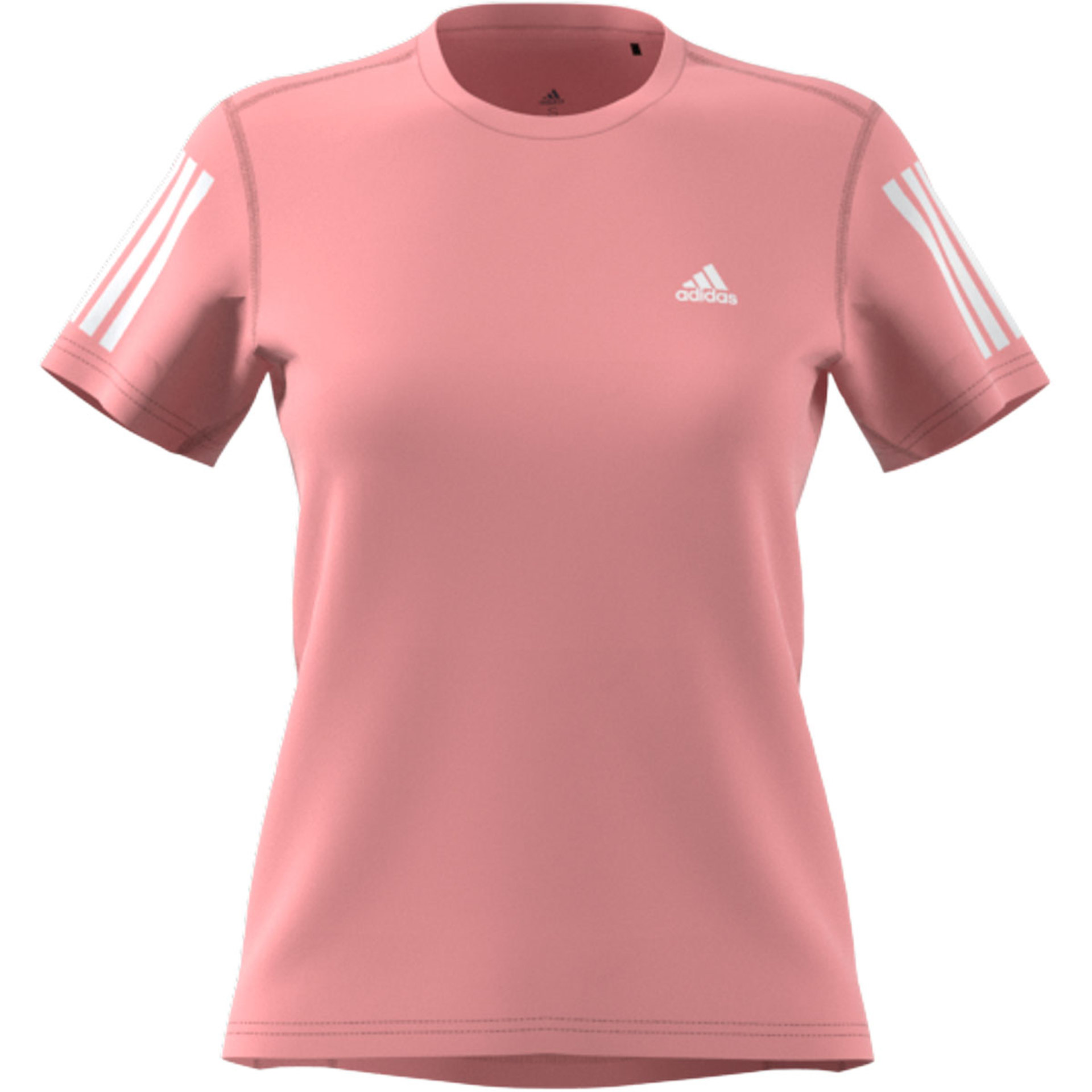 adidas Own The Run Hardloopshirt Korte Mouwen Lichtroze/Wit Dames