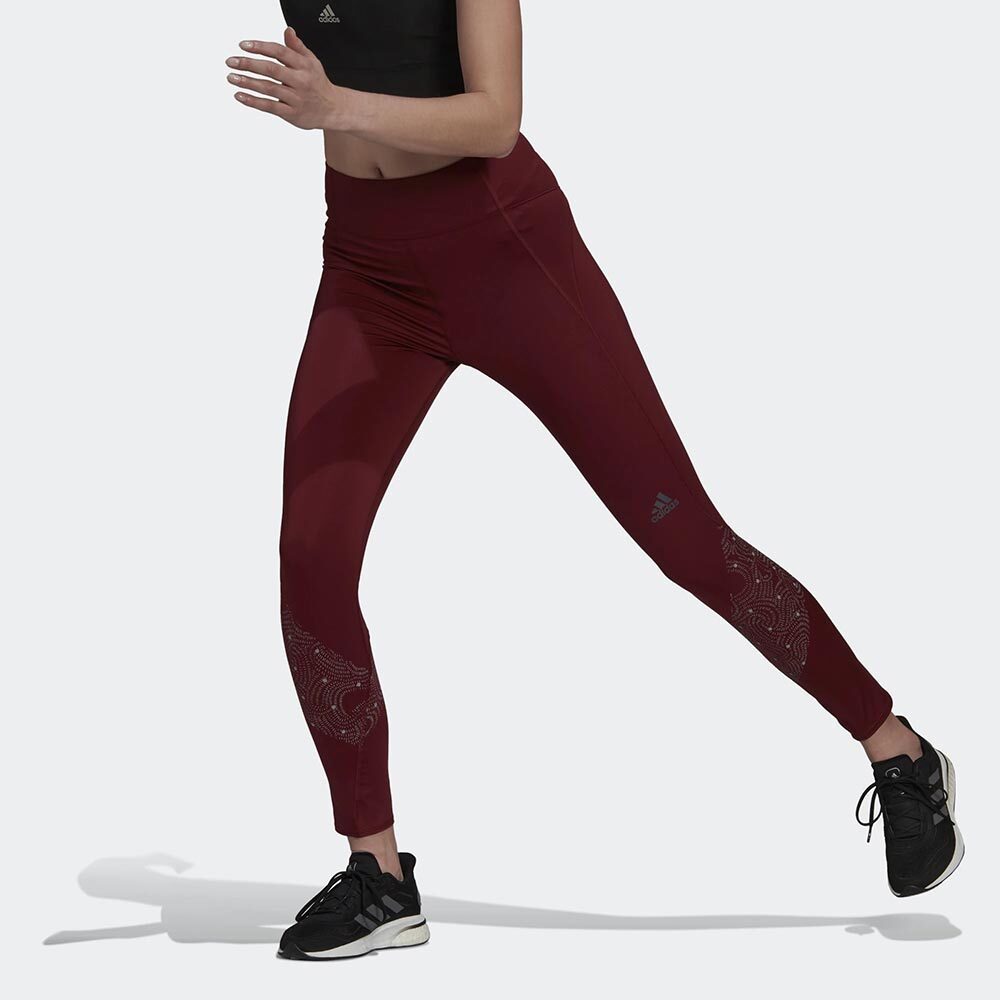 adidas OTR REFL Shared Hardloopbroek Lang Rood/Reflectie Dames