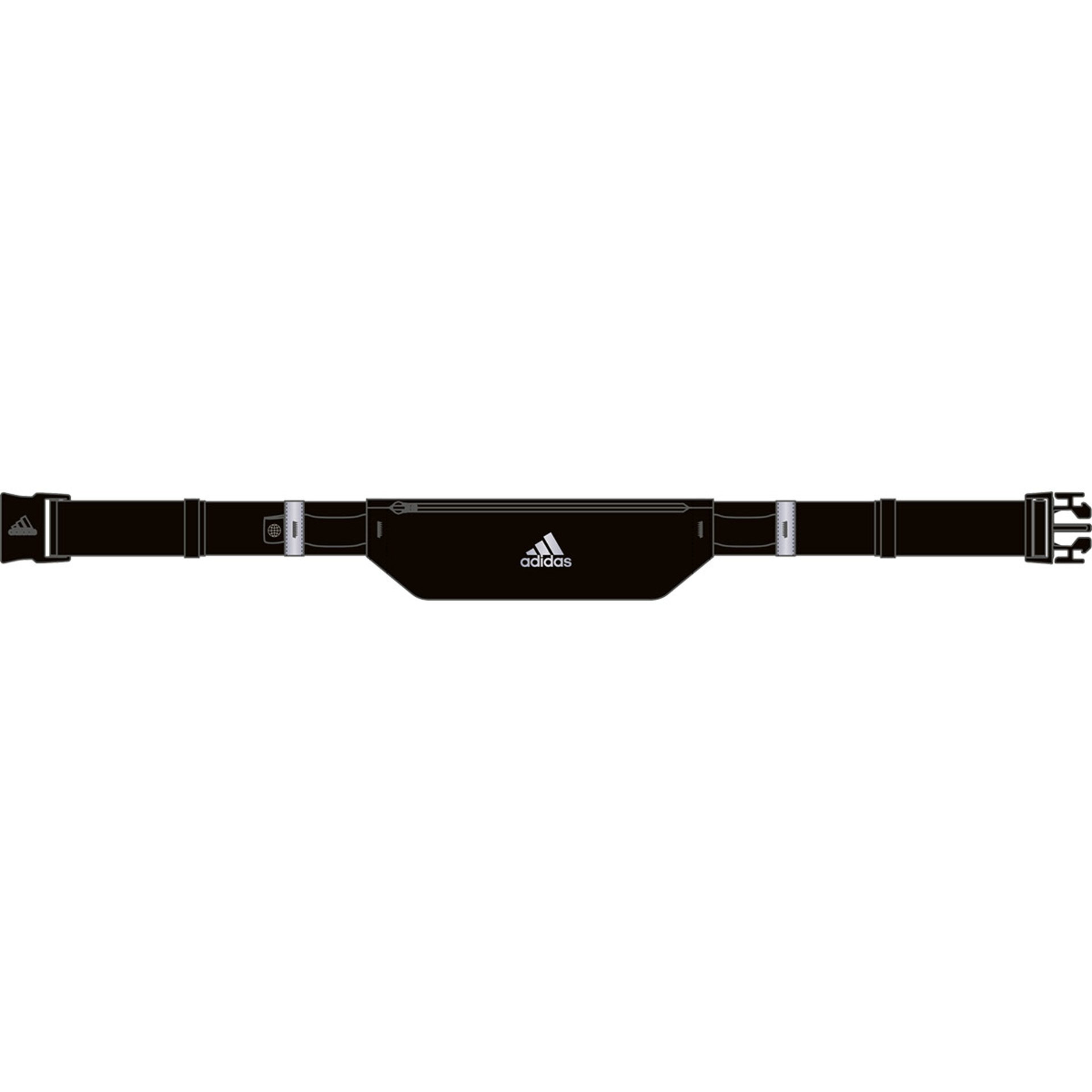 adidas Run Belt Heuptas Zwart/Zwart/Zilver