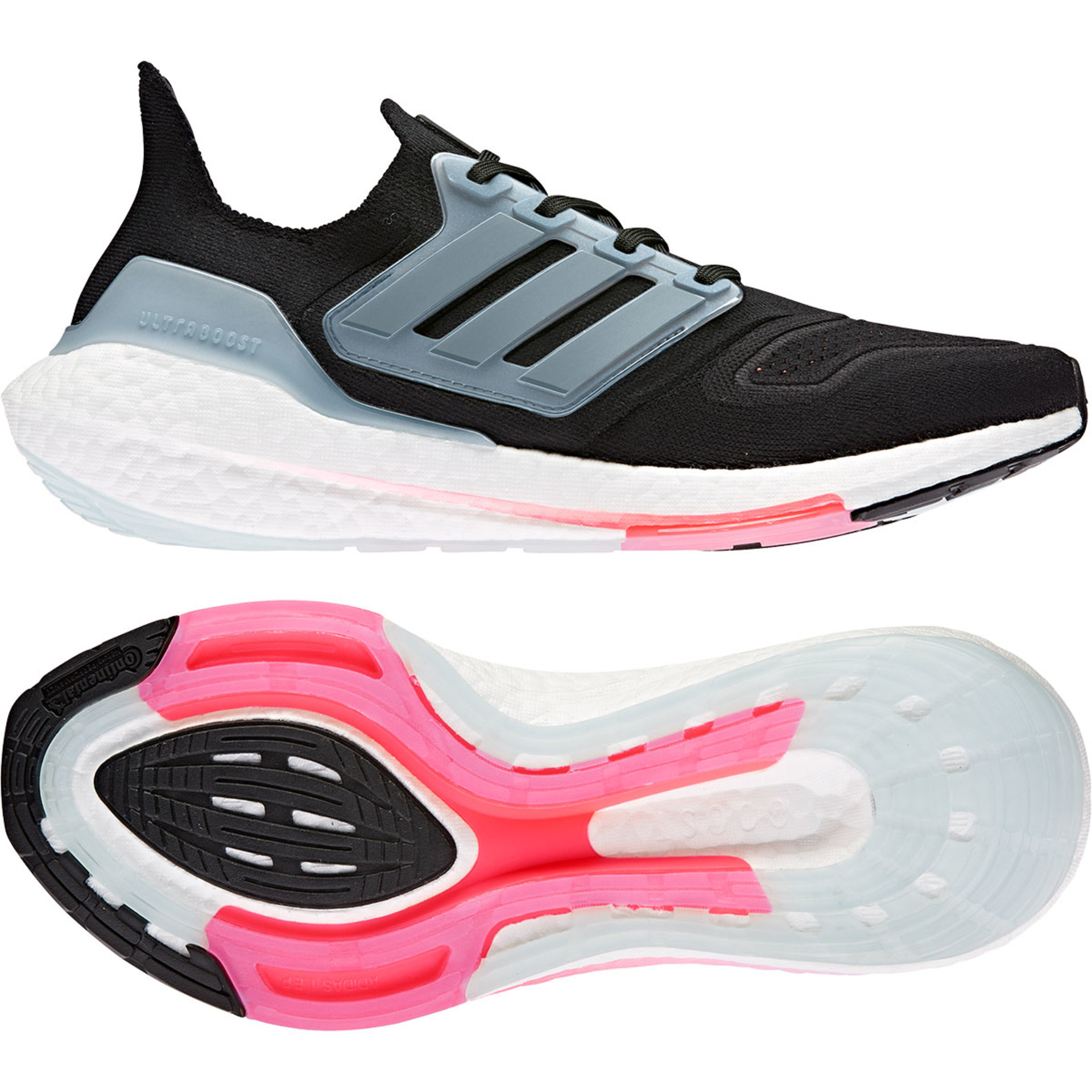 adidas Ultraboost 22 Hardloopschoenen Zwart/Wit/Roze Heren