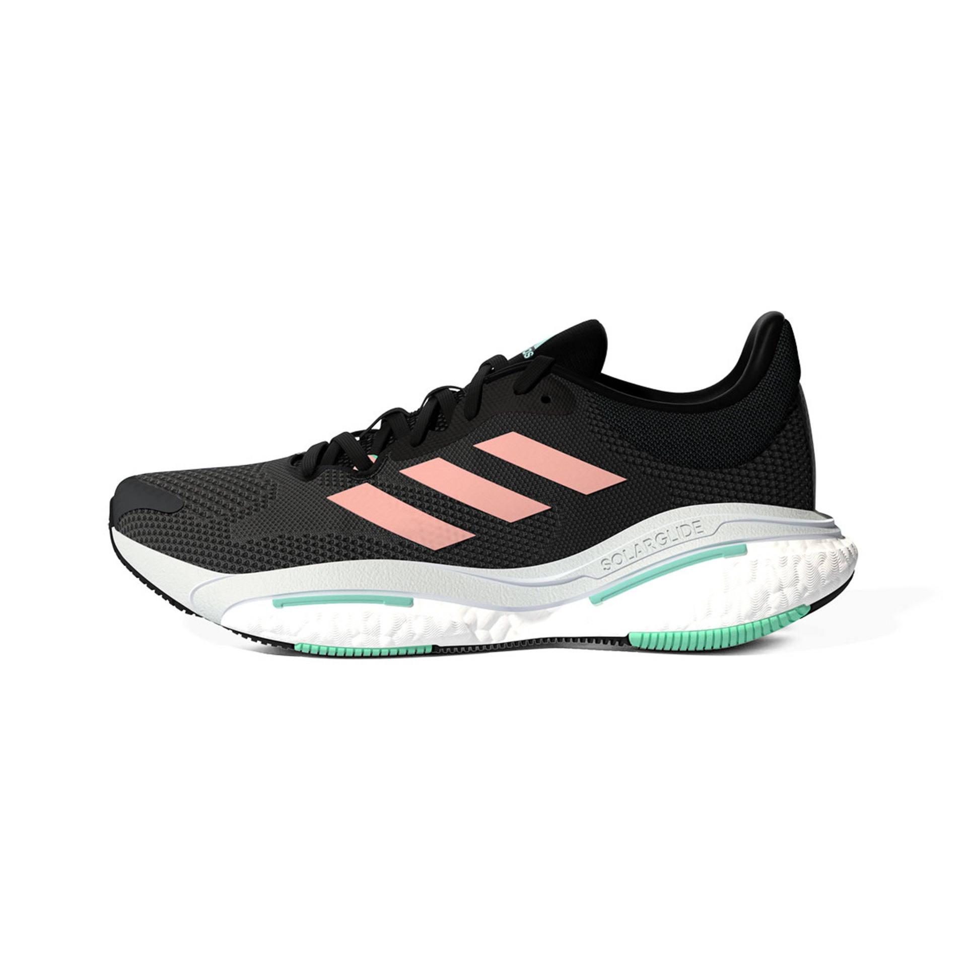 adidas Solarglide 5 Hardloopschoenen Grijs/Roze/Groen/Wit Dames