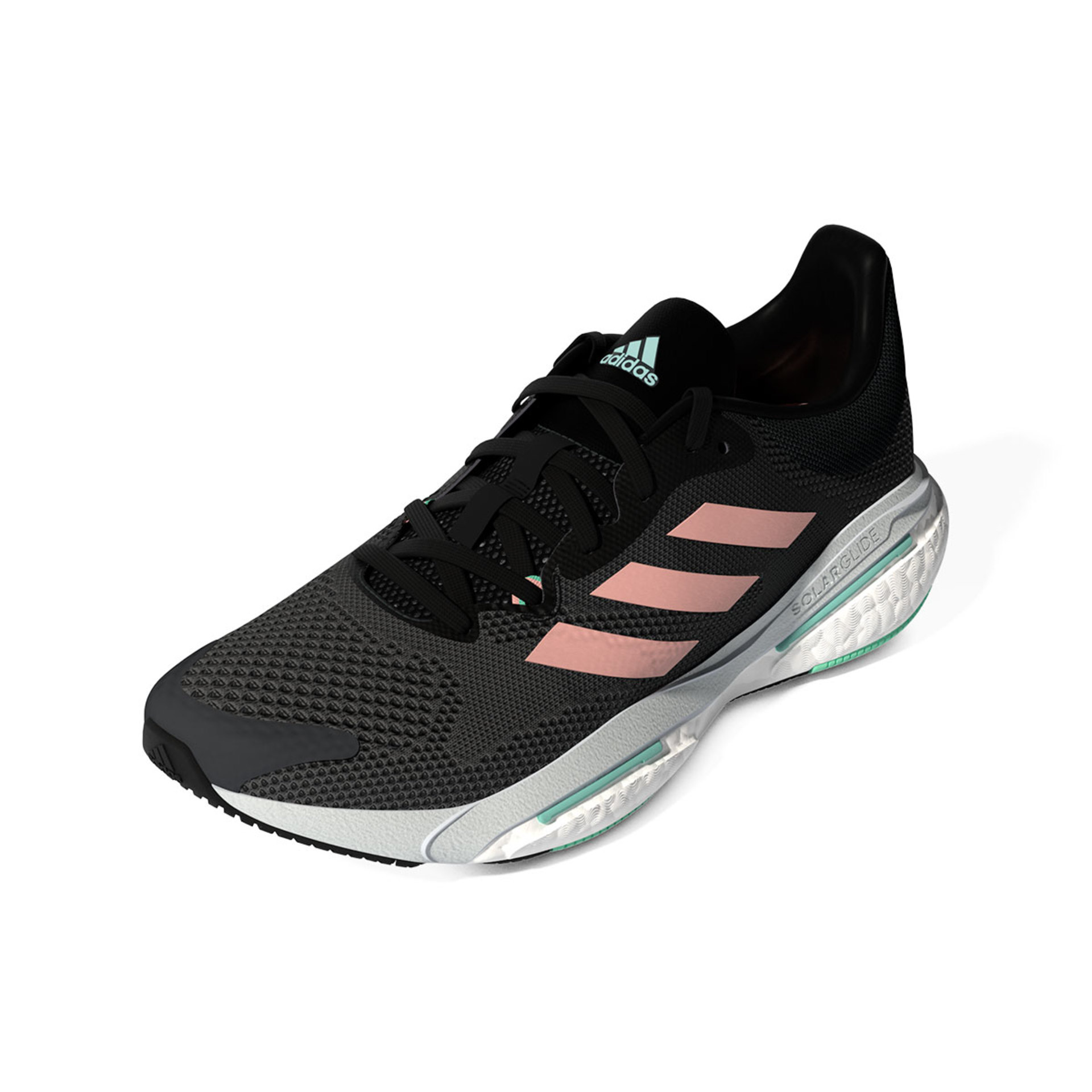 adidas Solarglide 5 Hardloopschoenen Grijs/Roze/Groen/Wit Dames