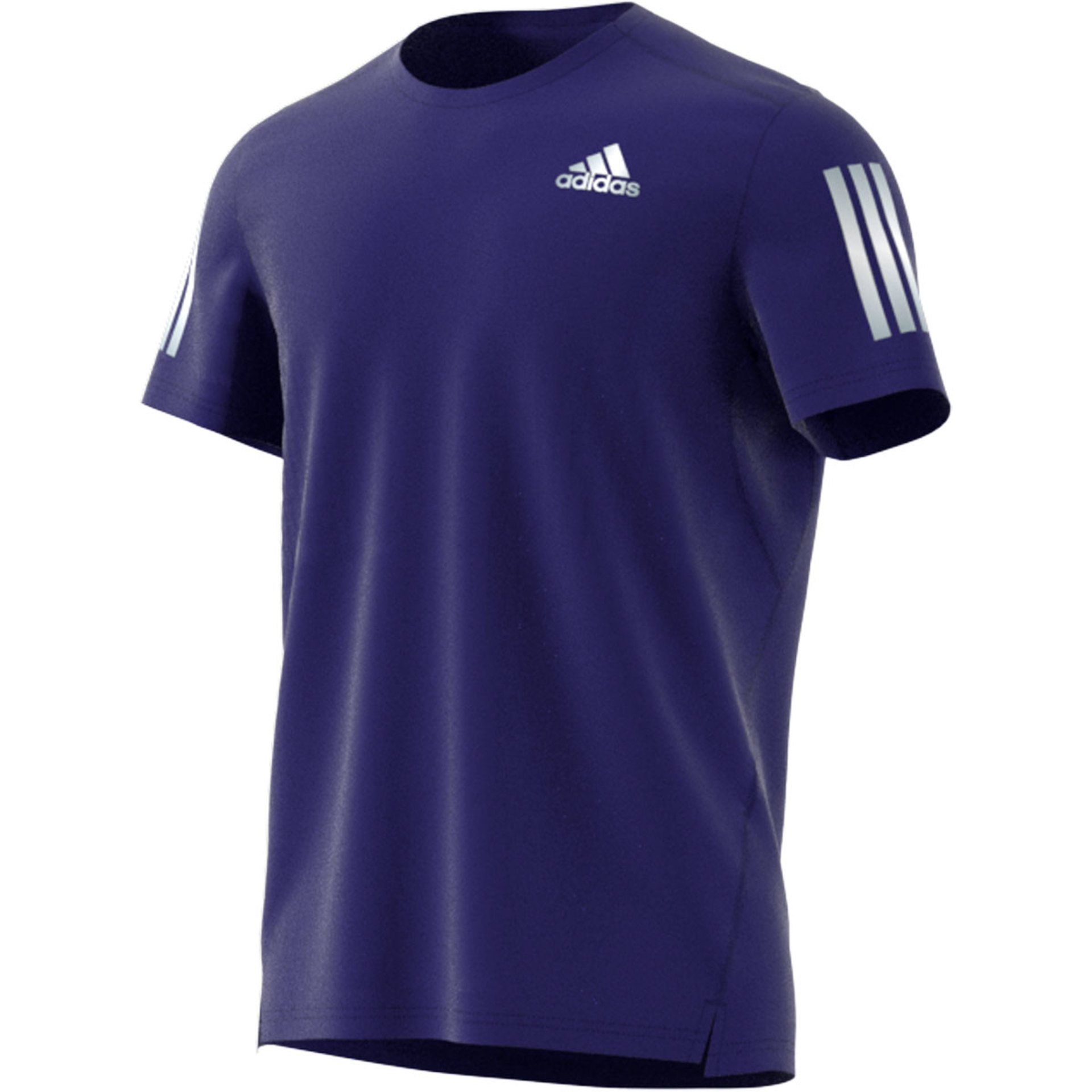 adidas Own The Run Hardloopshirt Korte Mouwen Paars/Zilver Heren