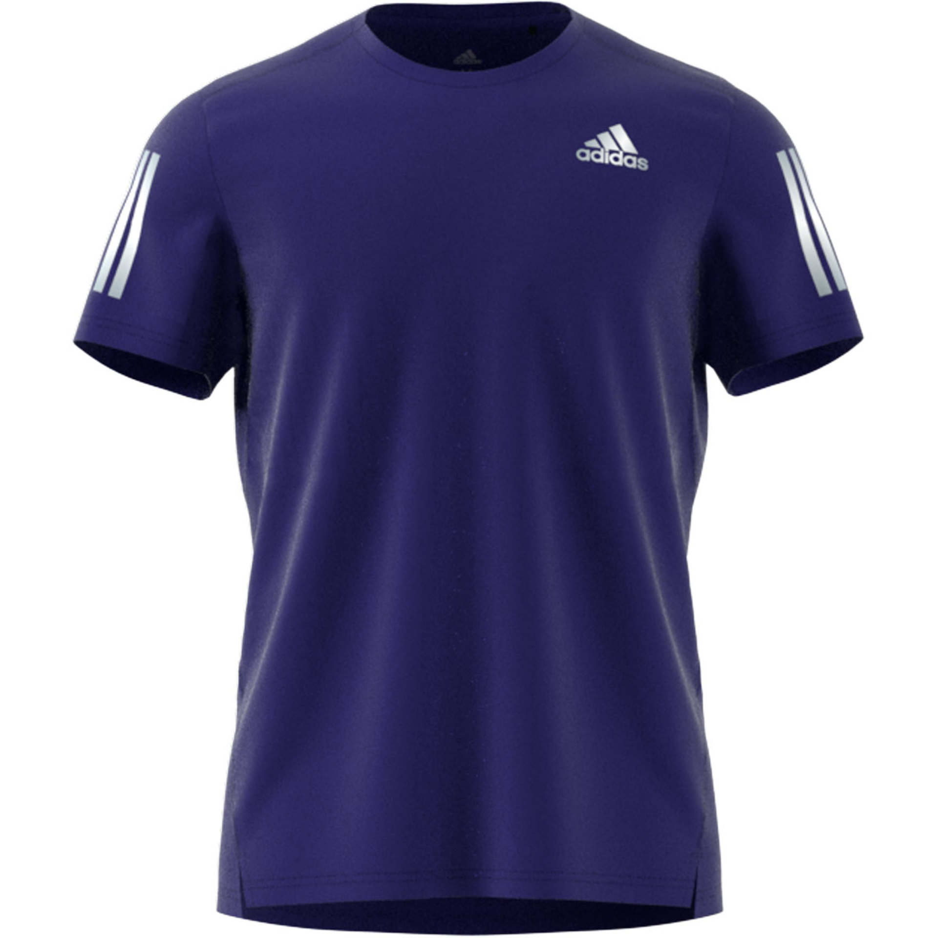 adidas Own The Run Hardloopshirt Korte Mouwen Paars/Zilver Heren