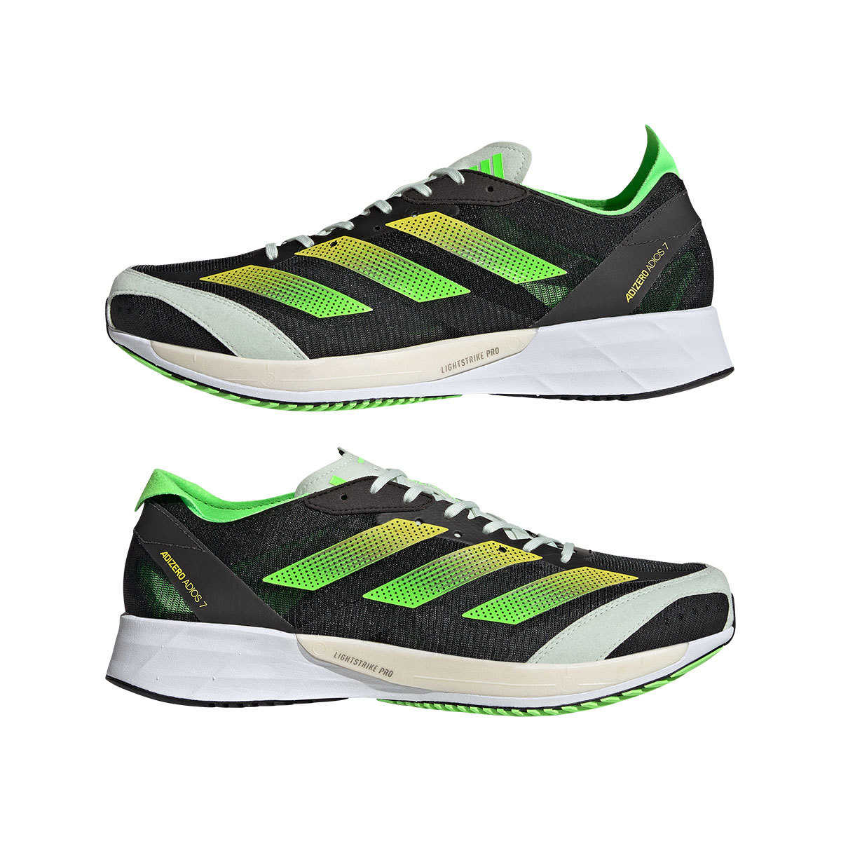 adidas Adizero Adios 7 Hardloopschoenen Zwart/Groen/Geel Heren