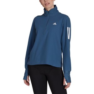 adidas OTR 1/2 Zip Hardloopshirt Lange Mouwen Donkerblauw Dames