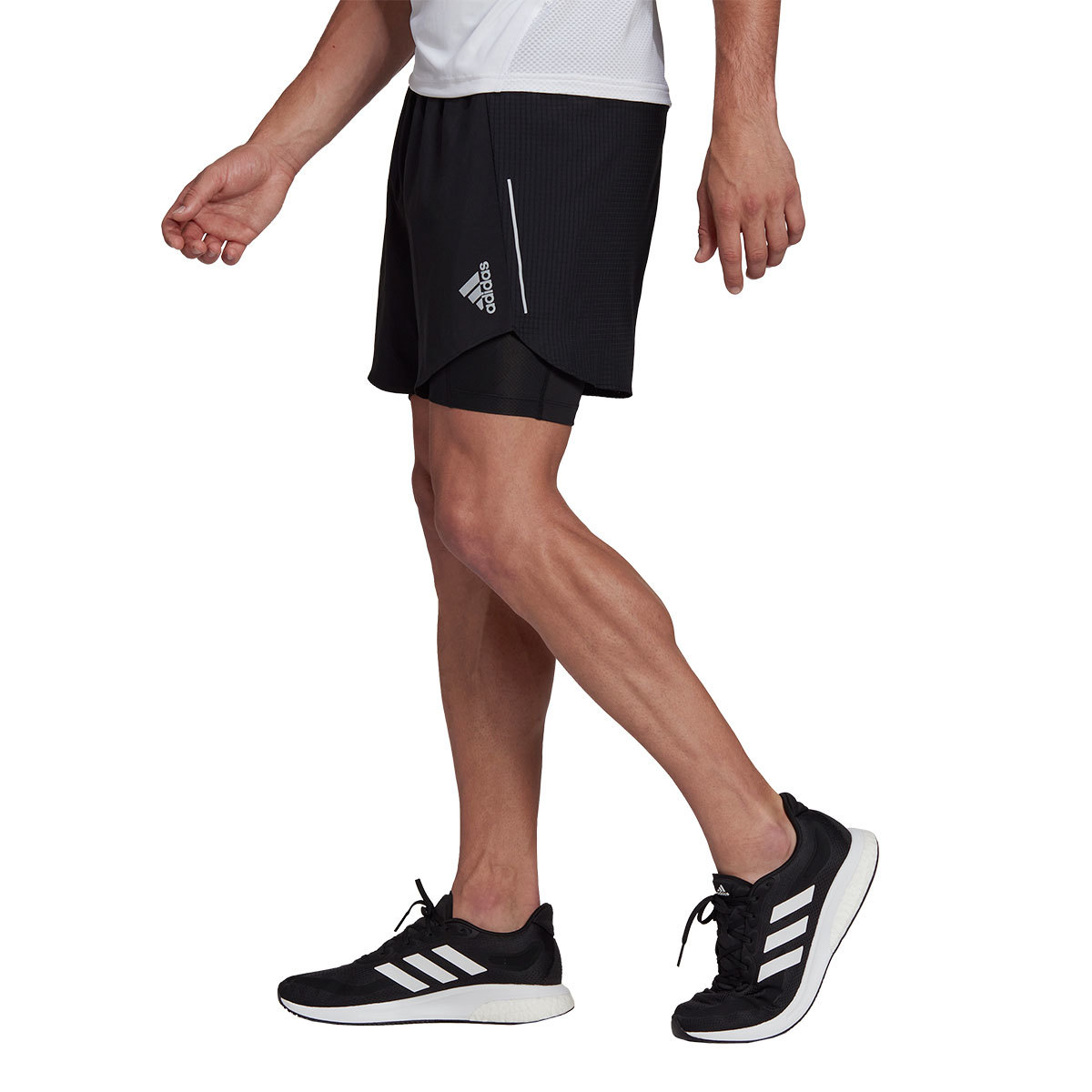 adidas D4R 2-In-1 Hardloopbroek Kort Zwart Heren