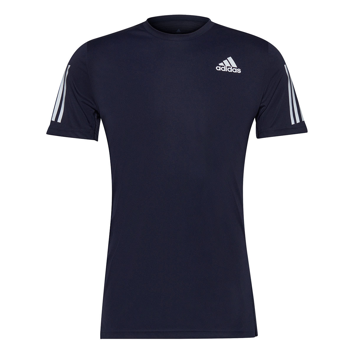 adidas Own The Run Hardloopshirt Korte Mouwen Donkerblauw Zilver Heren