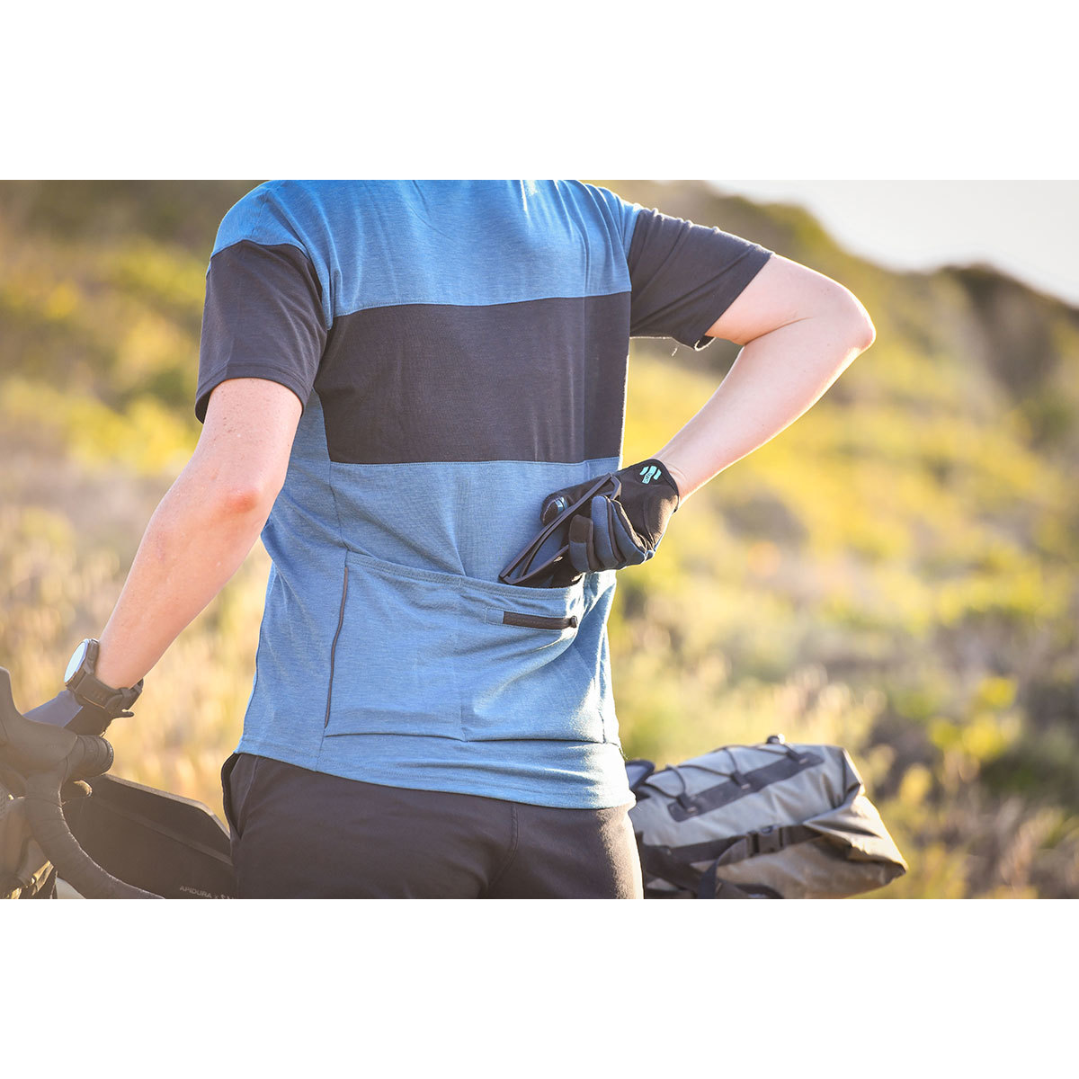Giro Ride MTB Fietsshirt Korte Mouwen Blauw/Zwart Dames