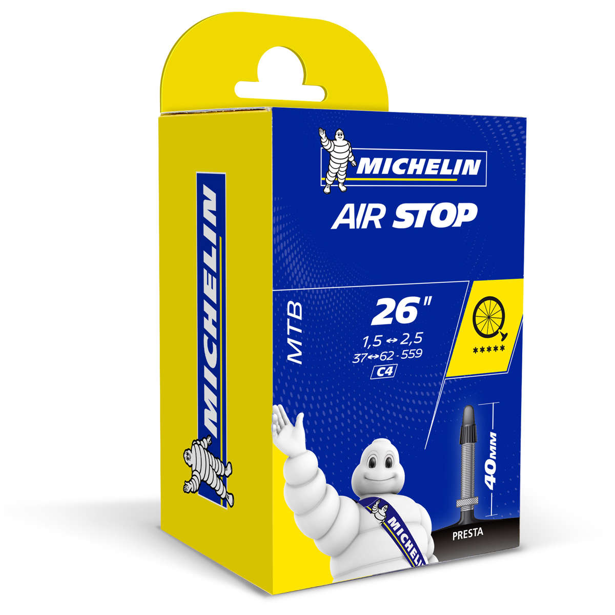 Michelin Airstop C4 Binnenband Presta Ventiel 26x140-210