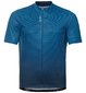 Odlo Essential Full Zip Fietsshirt Korte Mouwen Blauw/Donkerblauw Heren