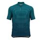 Odlo Essential Full Zip Fietsshirt Korte Mouwen Groen/Blauw Heren
