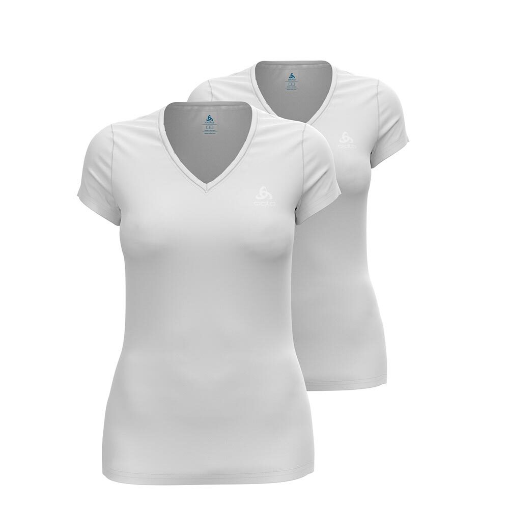 Odlo Active Everyday Eco BL Ondershirt Korte Mouwen Wit Dames 2-Pack