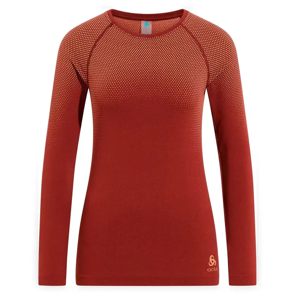 Odlo Performance Light Eco Crew Thermoshirt Lange Mouwen Rood Dames