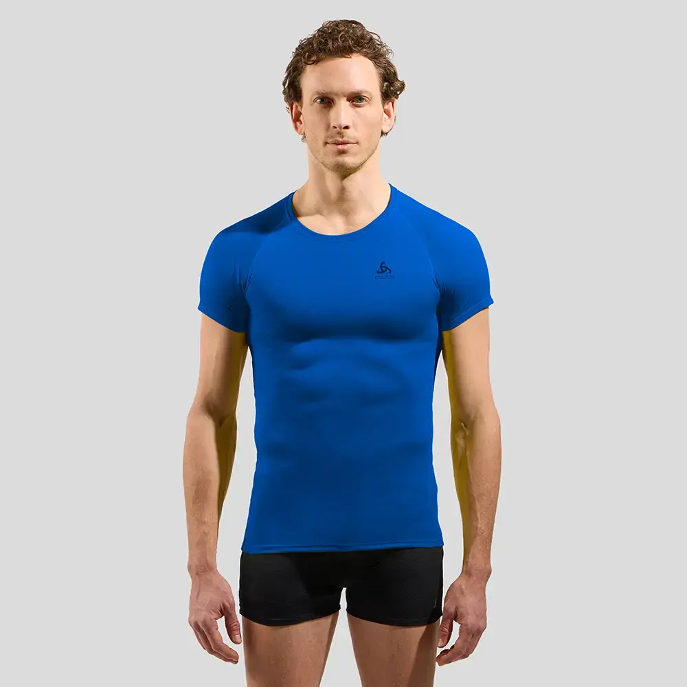 Odlo Active F-Dry Light Eco Ondershirt Korte Mouwen Blauw Heren