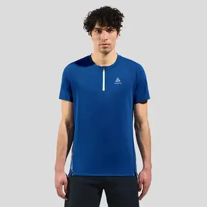 Odlo Essential Seamless Crew Neck Hardloopshirt Korte Mouwen Blauw Heren