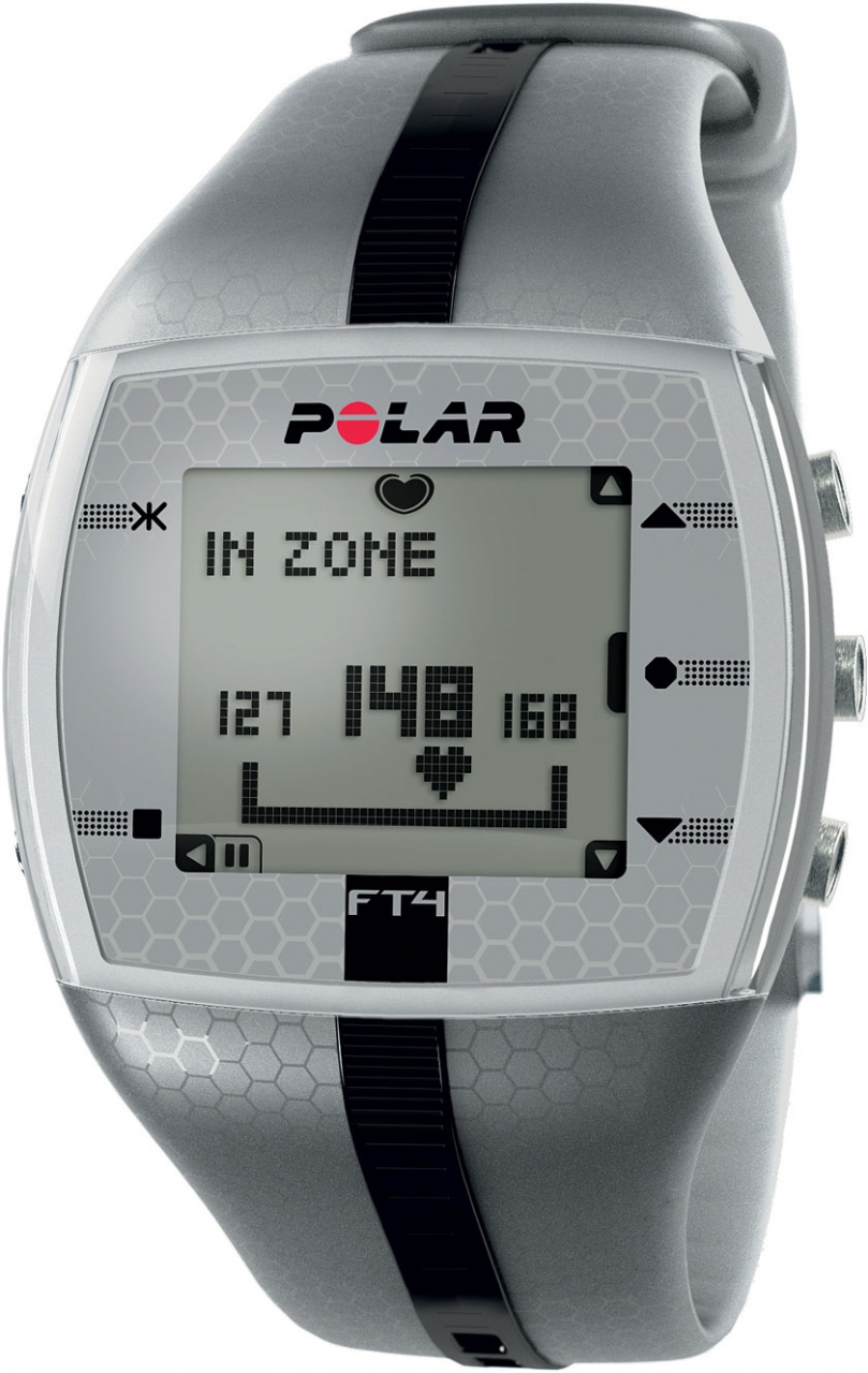 Polar FT4 Heren Zilver/Zwart Hartslagmeter