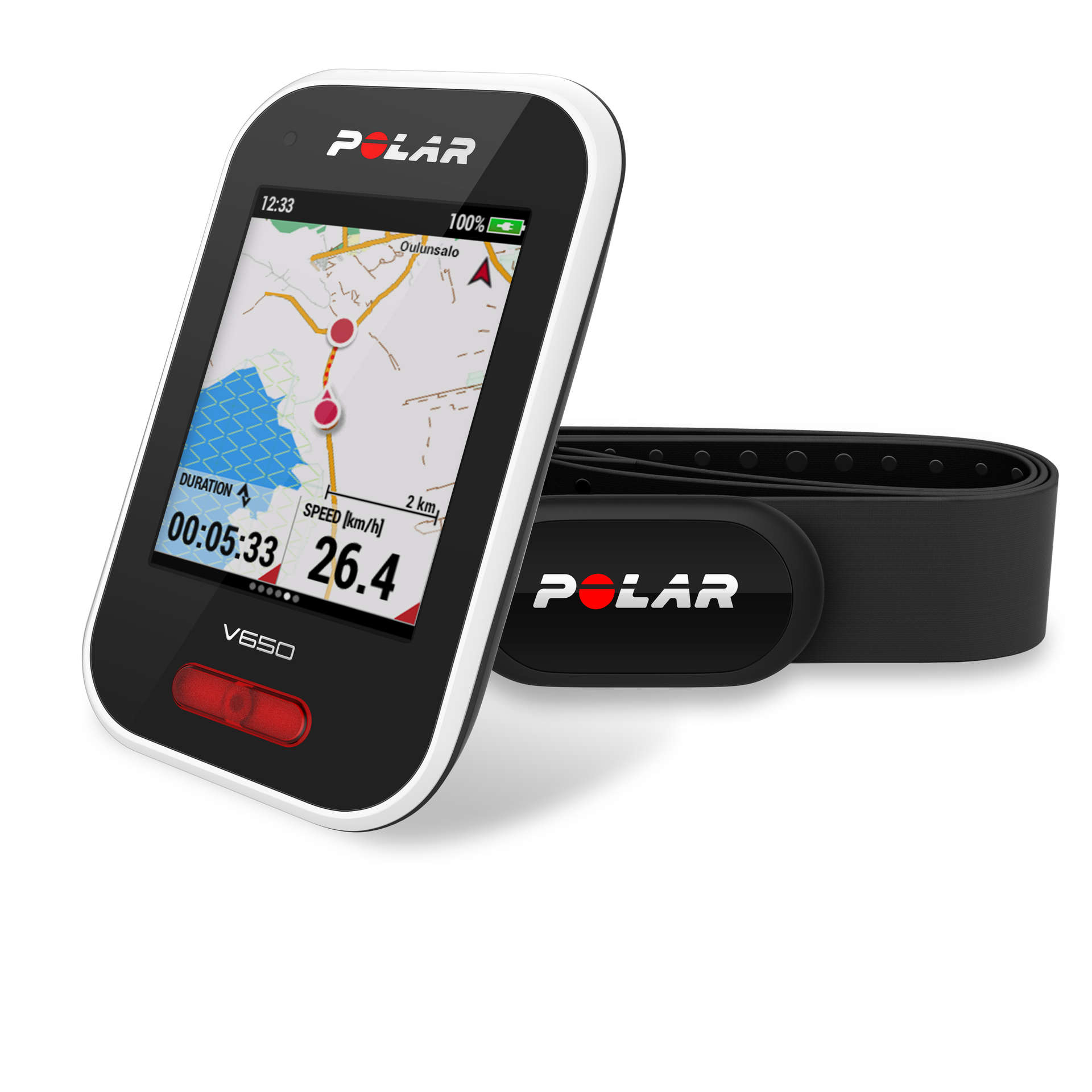 Polar V650 HR Fietscomputer Zwart