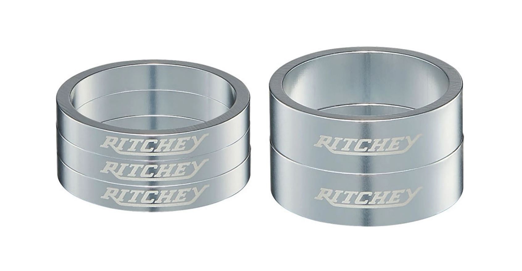 Ritchey Spacer Set 5/5/5/10/10mm 1 1/8 Zilver