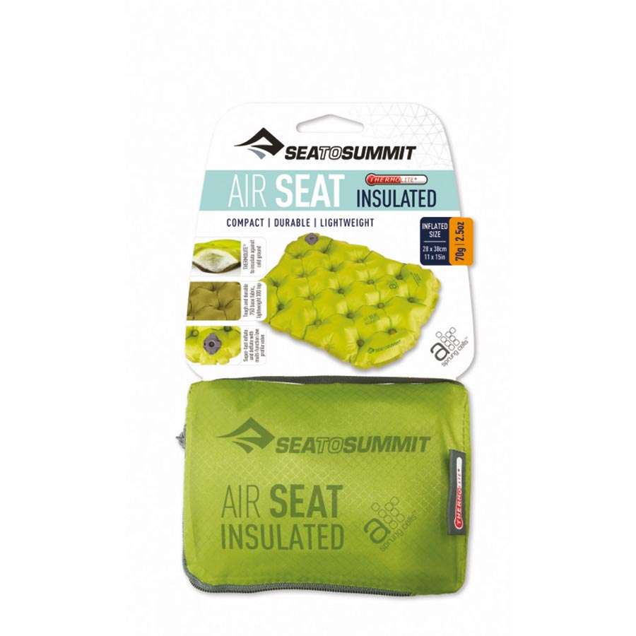 Sea To Summit Air Seat Opblaaskussen Insulated Groen