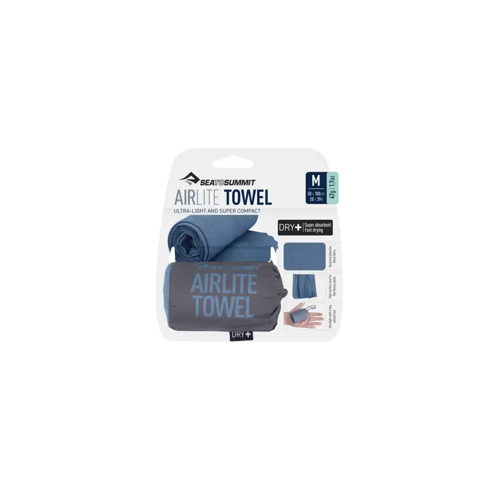 Sea To Summit Airlite Towel Medium Handdoek Lichtblauw
