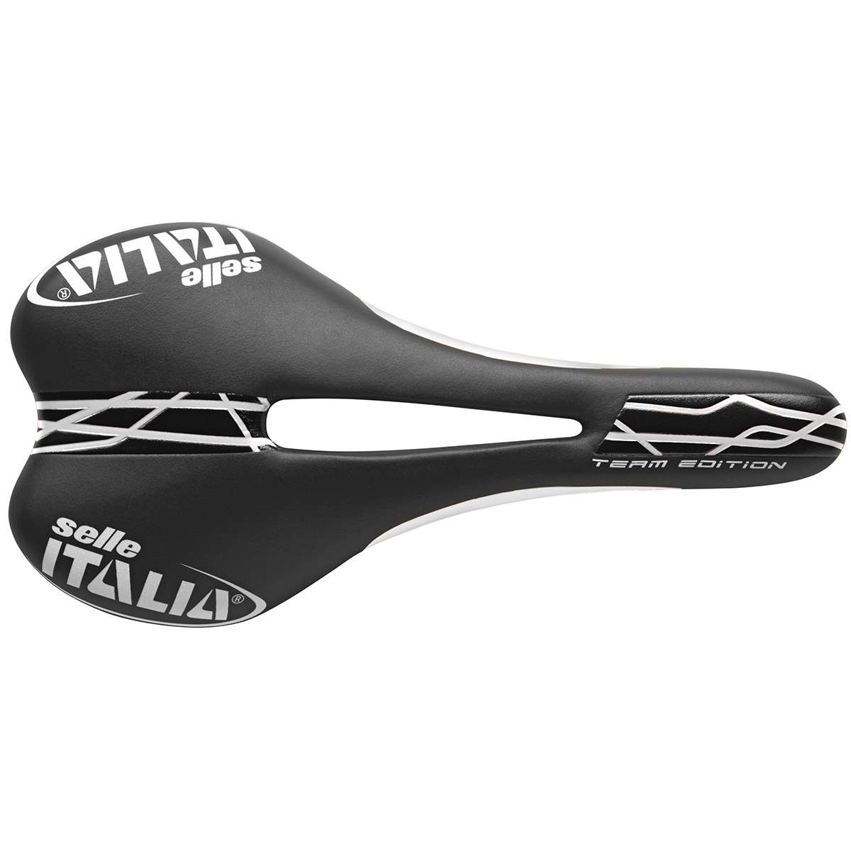 Selle Italia SLR Team S2 Titanium Flow Zadel Zwart/Wit
